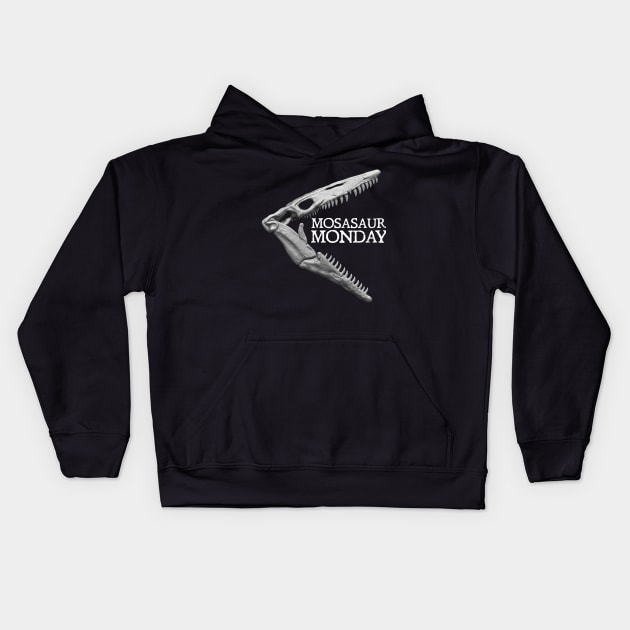 Mosasaur Monday Kids Hoodie by RDNTees